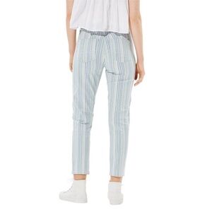 AE Stretch High Rise Mom Jeans in Blue Stripe Size 2 Short